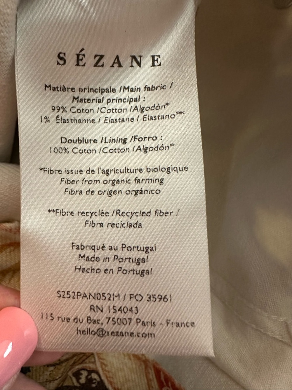 Sezane The Wide Leg Trouser in Never Ending Summer Size 38= US Size 6 - Picture 5 of 15